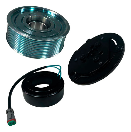 Kit Embreagem Compressor Ar Scania P G R 2012+ 10pk 24v - Imagem 2