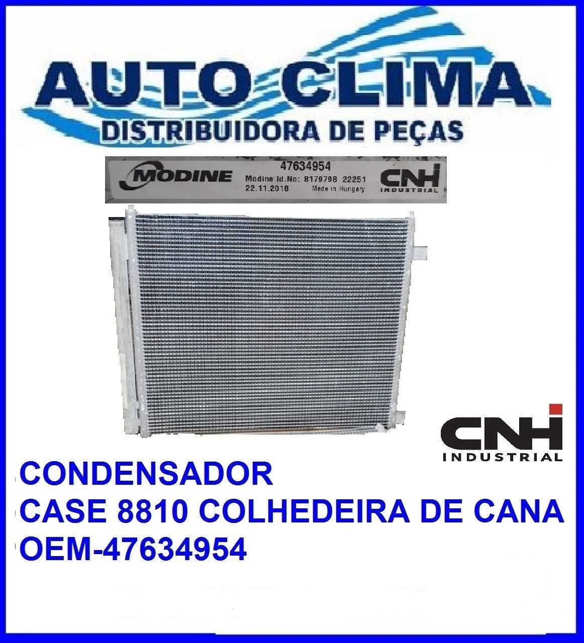 CONDENSADOR CASE 8810/ NEW HOLLAND CR8.90 TC5070 TC5080 TC5090 OEM: 47634954 | Jetcooler