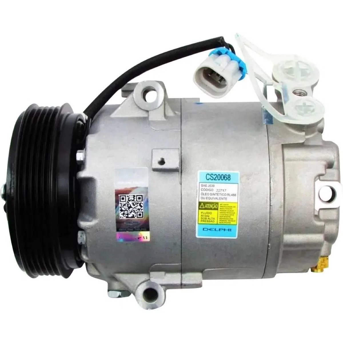 COMPRESSOR CHEVROLET CELTA 2009 EM DIANTE/ PRISMA 2009 ATE 2013/ CORSA CLASSIC 2009 EM DIANTE - 12V POLIA 5PK 110MM OEM: 94702371 | Jetcooler