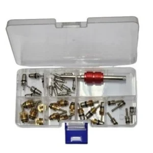 KIT SCHRADER COM FERRAMENTA SACADOR DE VALVULA ENCHIMENTO COM 36PÇS | Jetcooler