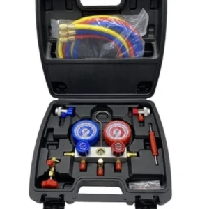 MANIFOLD MANOMETRO R134A MANGUEIRA 2,5MT COM ENGATES RAPIDOS E MALETA | Jetcooler