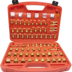 MALETA KIT TESTE DE VAZAMENTOS, LIMPEZA PARA AR CONDICIONADO AUTOMOTIVO COM 75 PEÇAS | Jetcooler