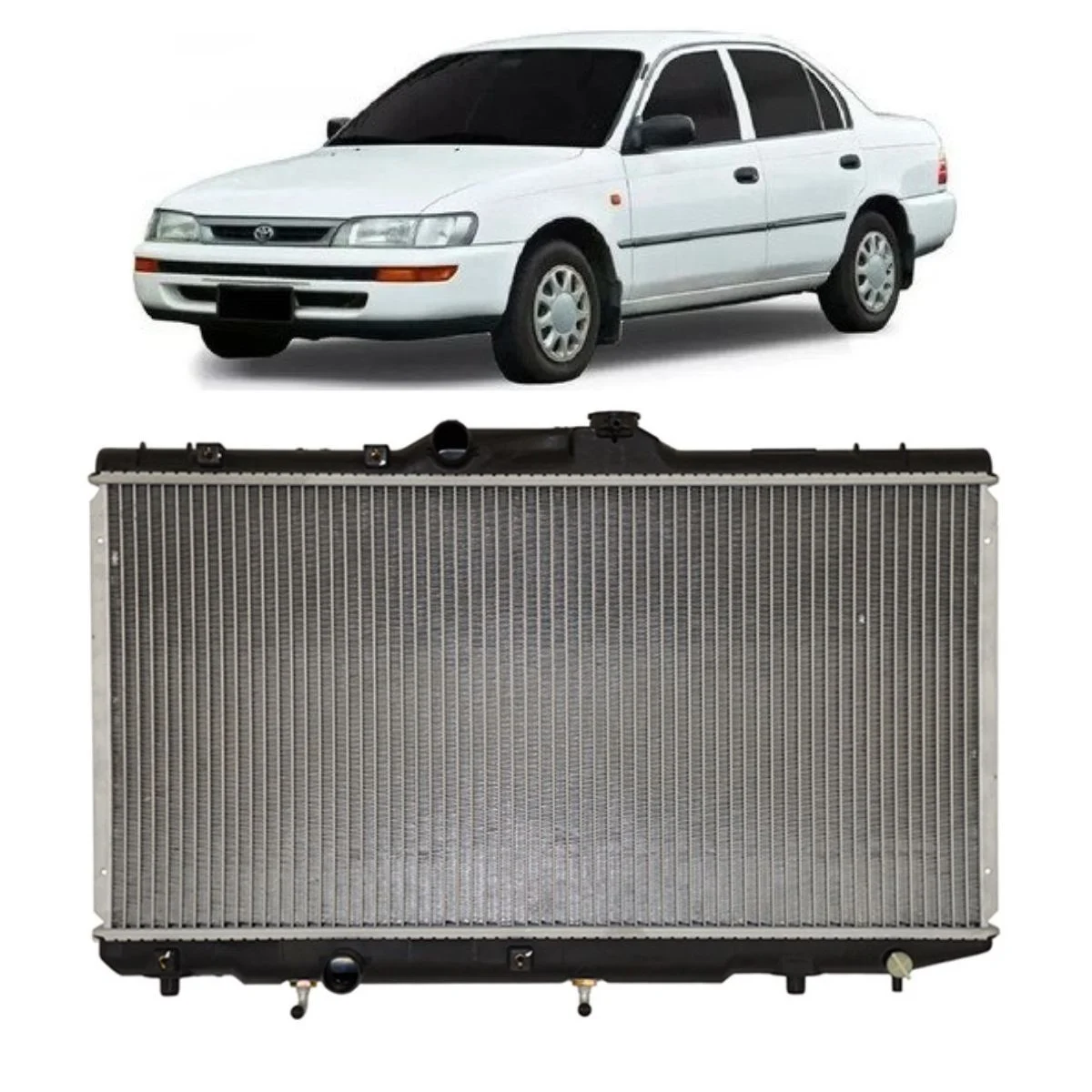 RADIADOR AGUA TOYOTA COROLLA 1.6 1.8 1993 A 2001 OEM: 16400-15530 | Jetcooler